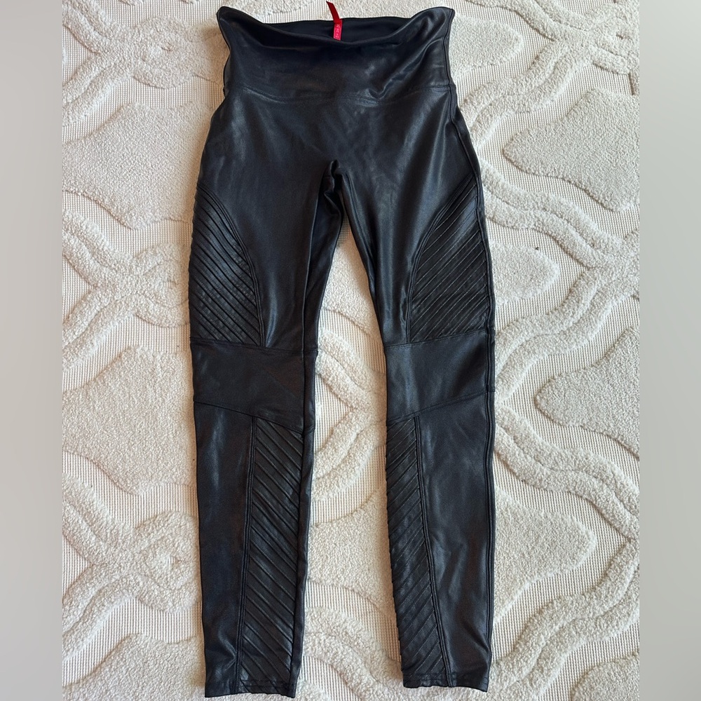Spanx Black Faux Leather Leggings